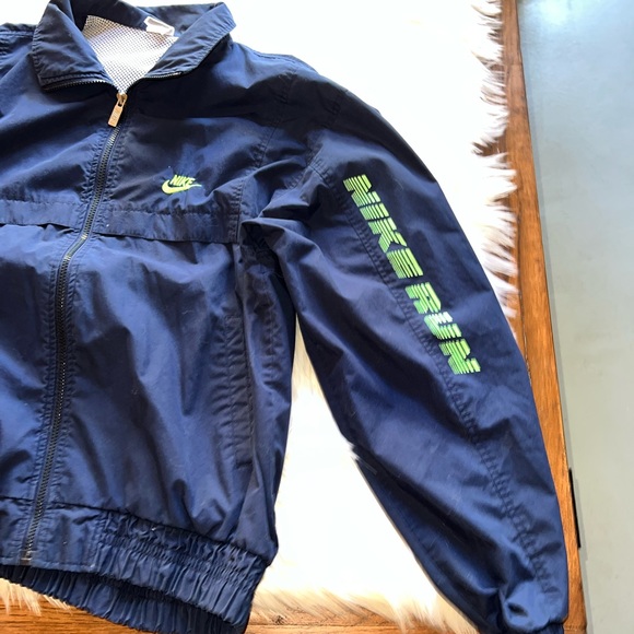 Retro Y2K Nike EEL Korean Pullover Running Windbreaker Women’s Small Blue - Picture 5 of 11